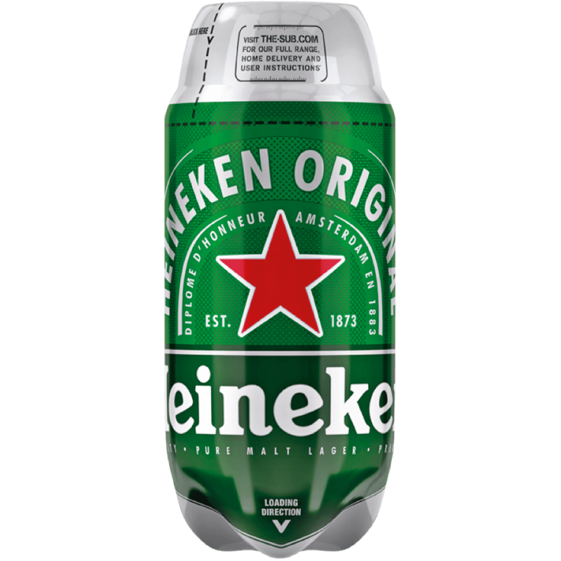 Heineken THE SUB Ensemble de bières à bière pour la maison Noir + 4 fûts de  bière Heineken TORP 2 l : : Gros électroménager
